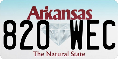 AR license plate 820WEC