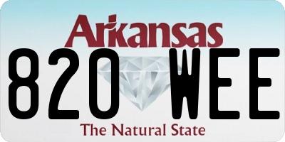 AR license plate 820WEE