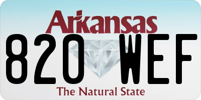 AR license plate 820WEF