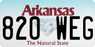 AR license plate 820WEG