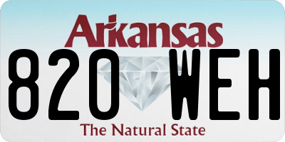 AR license plate 820WEH