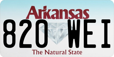 AR license plate 820WEI