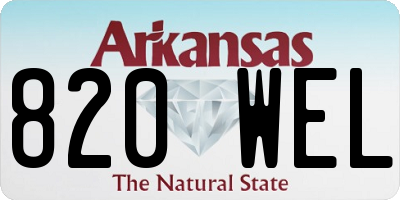AR license plate 820WEL