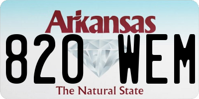 AR license plate 820WEM