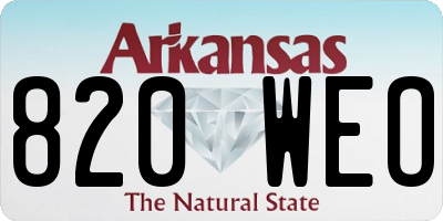 AR license plate 820WEO