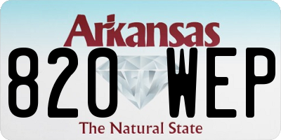AR license plate 820WEP