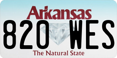 AR license plate 820WES