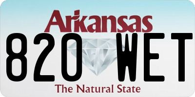 AR license plate 820WET