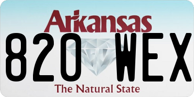 AR license plate 820WEX