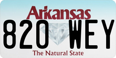 AR license plate 820WEY