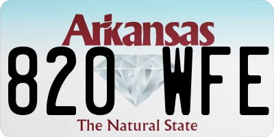 AR license plate 820WFE