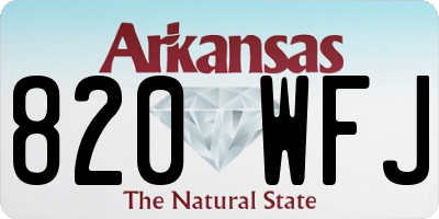 AR license plate 820WFJ