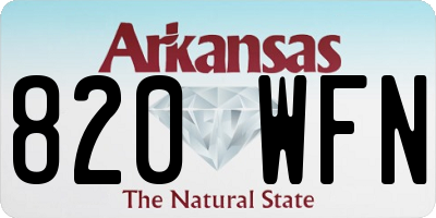 AR license plate 820WFN