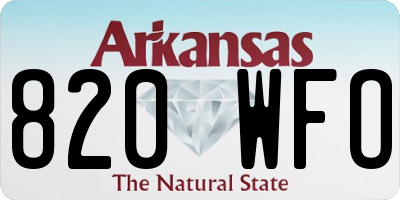 AR license plate 820WFO