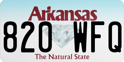 AR license plate 820WFQ