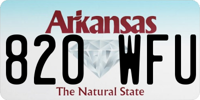 AR license plate 820WFU