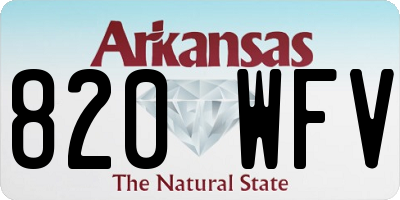 AR license plate 820WFV