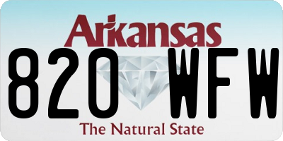 AR license plate 820WFW