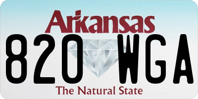 AR license plate 820WGA