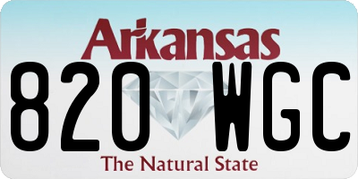 AR license plate 820WGC