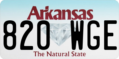 AR license plate 820WGE