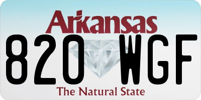 AR license plate 820WGF