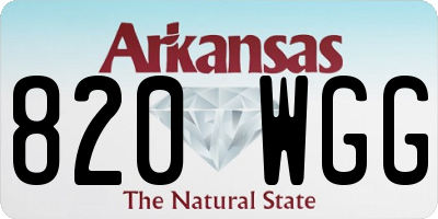 AR license plate 820WGG