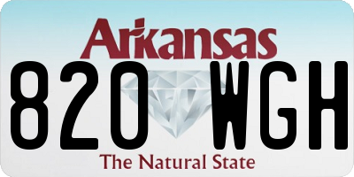 AR license plate 820WGH