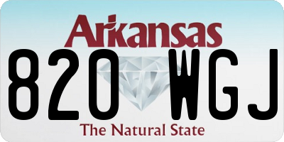 AR license plate 820WGJ