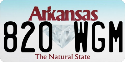 AR license plate 820WGM