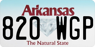 AR license plate 820WGP