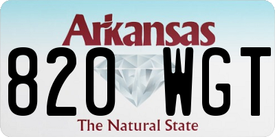AR license plate 820WGT