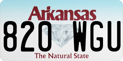 AR license plate 820WGU