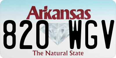 AR license plate 820WGV
