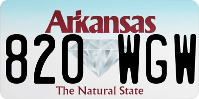 AR license plate 820WGW