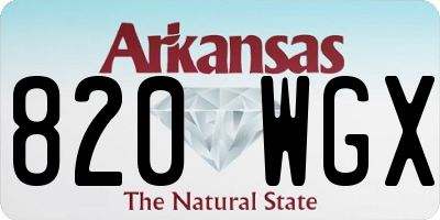 AR license plate 820WGX
