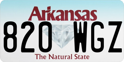 AR license plate 820WGZ