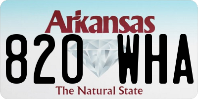 AR license plate 820WHA