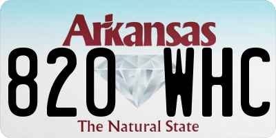 AR license plate 820WHC