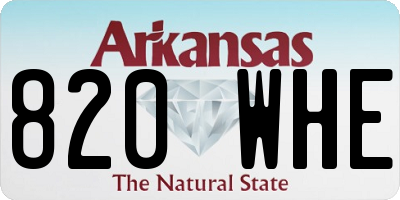 AR license plate 820WHE