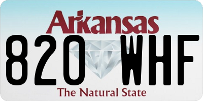 AR license plate 820WHF