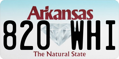 AR license plate 820WHI