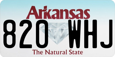AR license plate 820WHJ