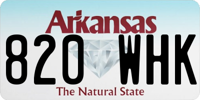 AR license plate 820WHK