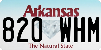 AR license plate 820WHM