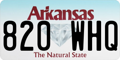 AR license plate 820WHQ