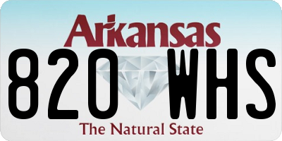 AR license plate 820WHS