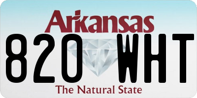 AR license plate 820WHT