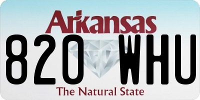 AR license plate 820WHU