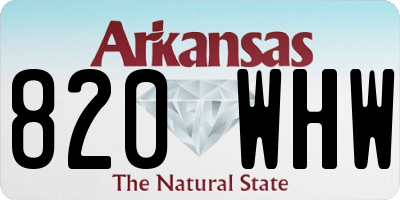 AR license plate 820WHW